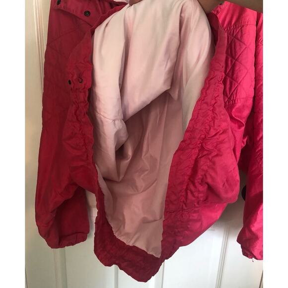 Vintage 80's Roffe Hot Pink Quilted Ski Snow Jacket Ladies Firebird Size Large - Picture 7 of 13